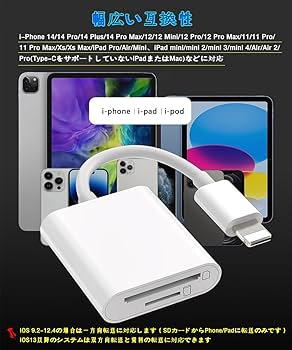 animagaga(プロフ必読) Amazon.co.jp: 【2025 MFi認証品】SDカードリーダー 5in3 iPhone